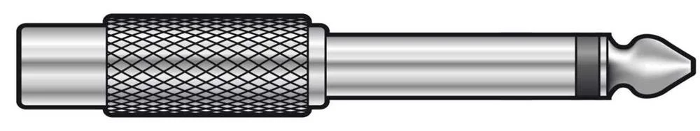 Adaptador Jack 6.3 Macho para Rca Femea