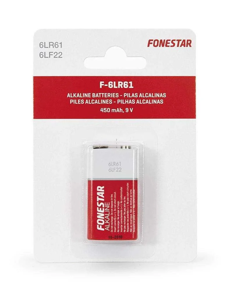 Pilha Alcalina 6lr61 450mah 9v 1pc