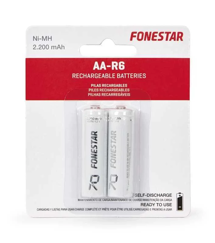 Pilha Recarregavel Ni-mh R6 Aa 2200mah 2pcs
