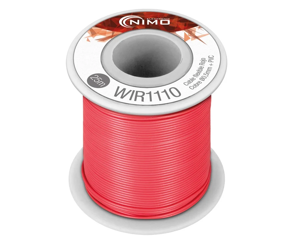 Cabo Flexivel 0.5Mm Pvc Vermelho 25M