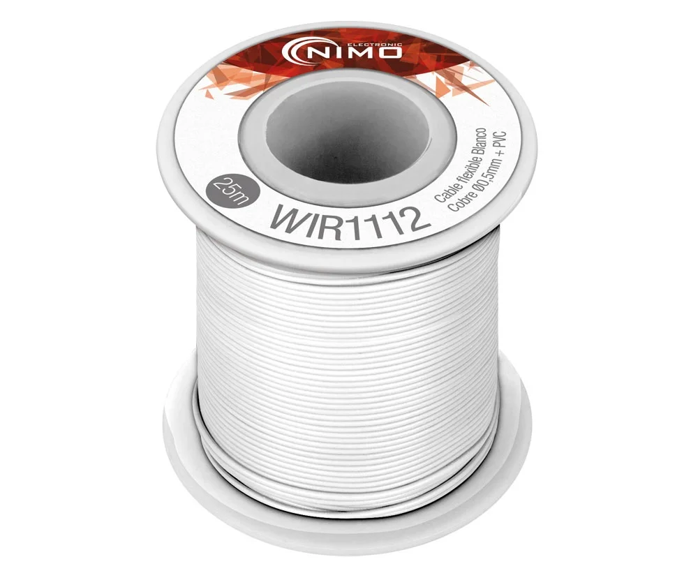 Cabo Flexivel 0.5Mm Pvc Branco 25M
