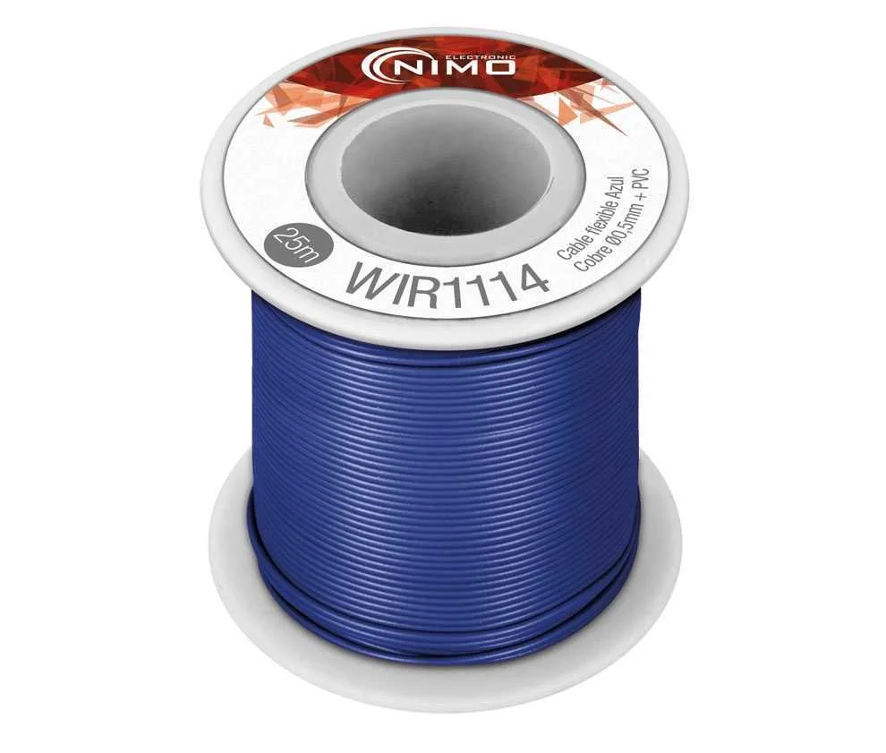 Cabo Flexivel 0.5mm Pvc Azul 25m