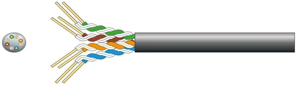 Red de Cable Utp Utp 8x0.204 Mm² Negro 305m