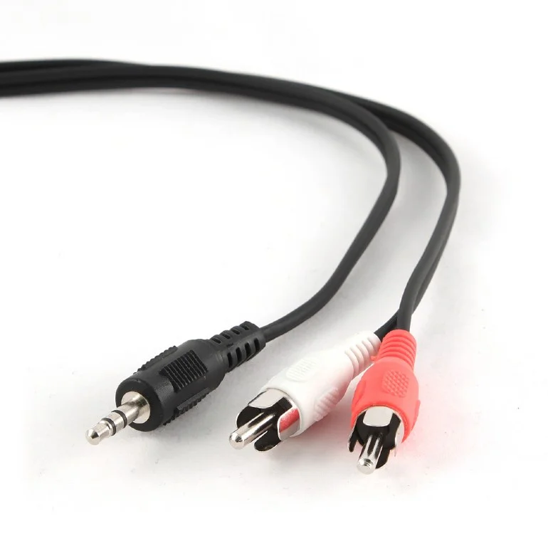 Gembird 5m  3.5mm/2xrca  M/M Audio Cable Black  Red  White