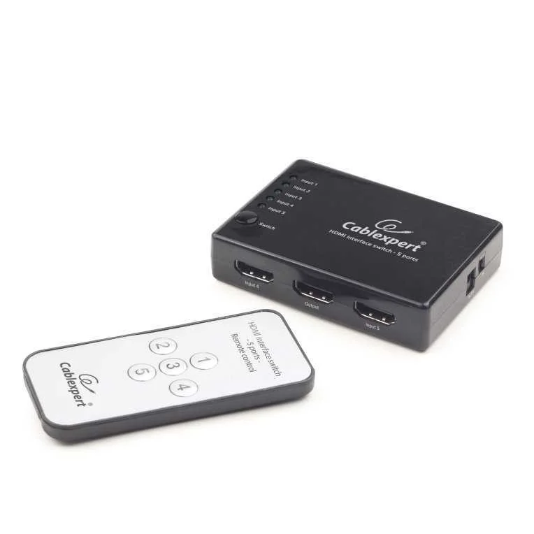 Switch Gembird Hdmi 5 Portas C/Comando
