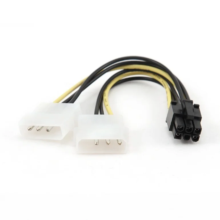 Cabo De Alimentação 2x Molex Para Pci-e 6 Pin