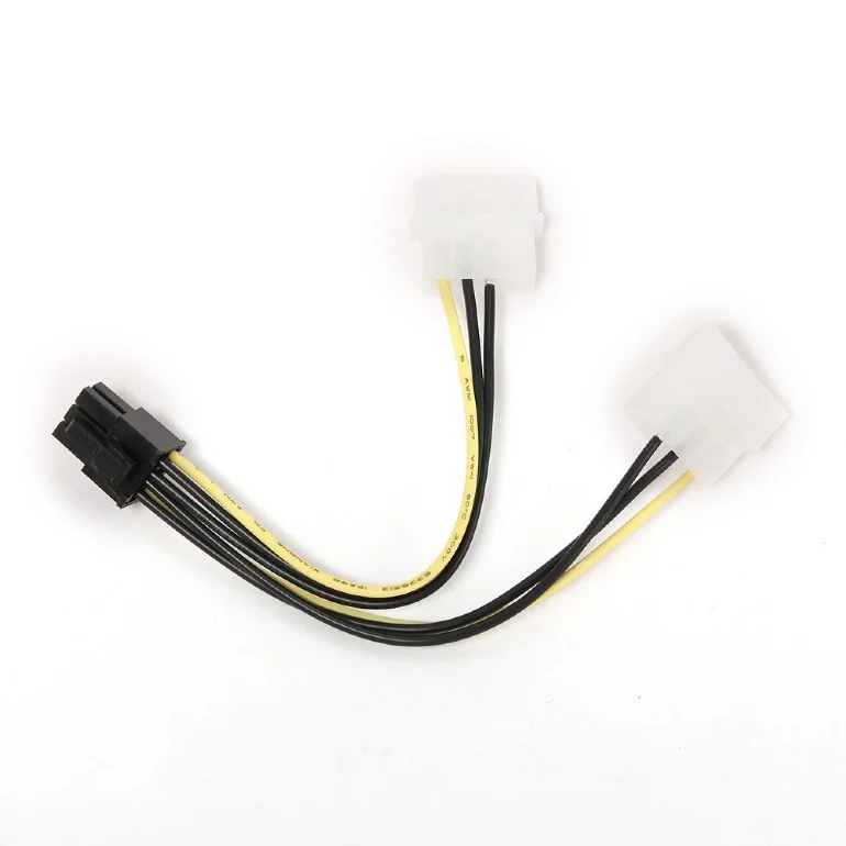 Cabo De Alimentação 2x Molex Para Pci-e 6 Pin