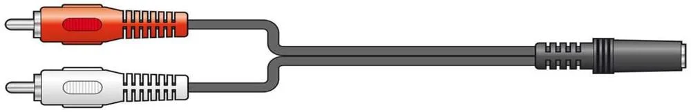 Cabo Jack Femea 3.5 para 2 Rca Macho 0.2m