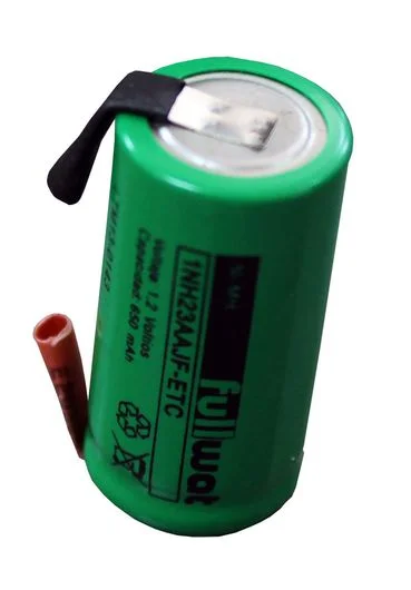 Bateria 1.2v 650mah Ni-mh 2/3 Aa Com Patilha