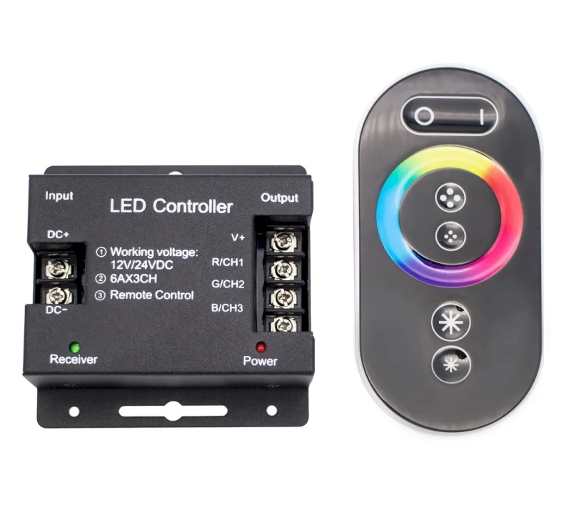 Controlador LED RGB Radio Frecuencia 216w