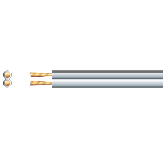 Cable Columna 2x(13x0.2mm) Blanco/Negro 10m