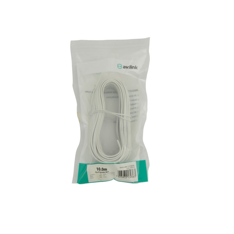Cable Columna 2x(13x0.2mm) Blanco/Negro 10m