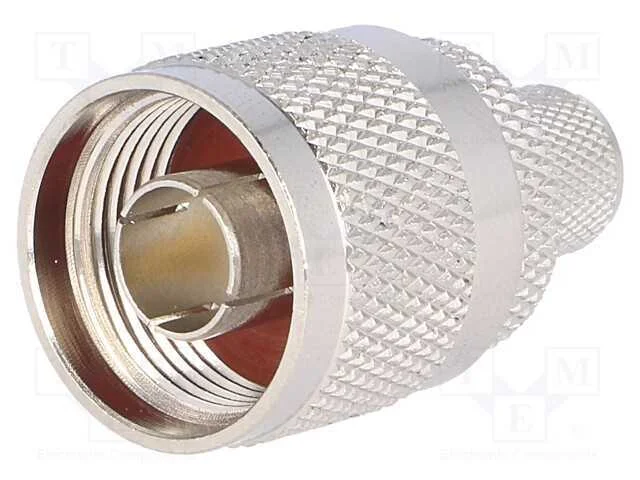 Ficha, N, Macho, Simples, Rg213, 11mm, Solda,Cerrar, Dourado