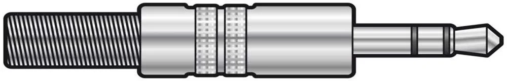 Conector Jack 3.5 Macho Con Protector de Cable De.