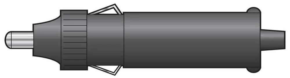 Ficha Isqueiro 12v com Proteçao de Cabo + Fusivel