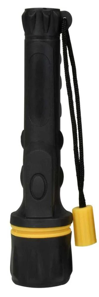 3 Straw Hat LED Rubber Torch 2 X Aa