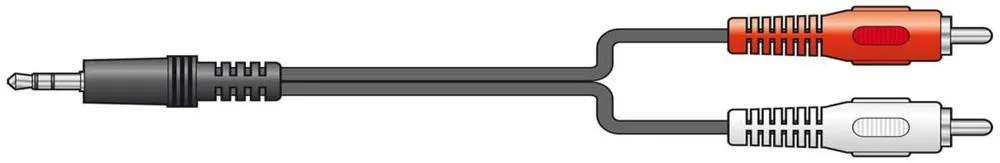 Cabo Jack 3.5mm Macho para 2 Rca Macho 1.2m
