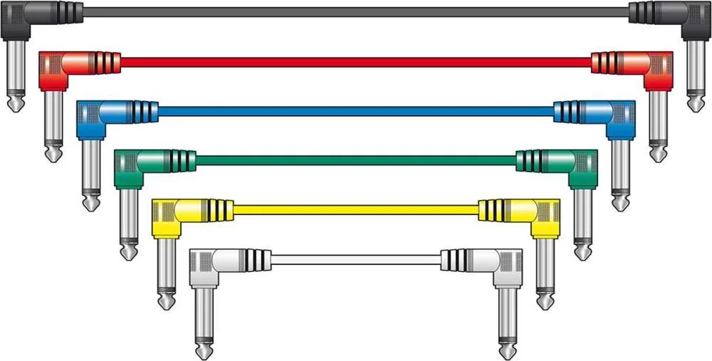 Classic Audio Patch Lead Set Multicolour 6 Pcs 0.5m
