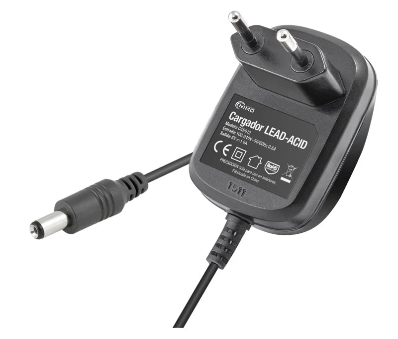 Cargador Baterías de Plomo 6v/1a