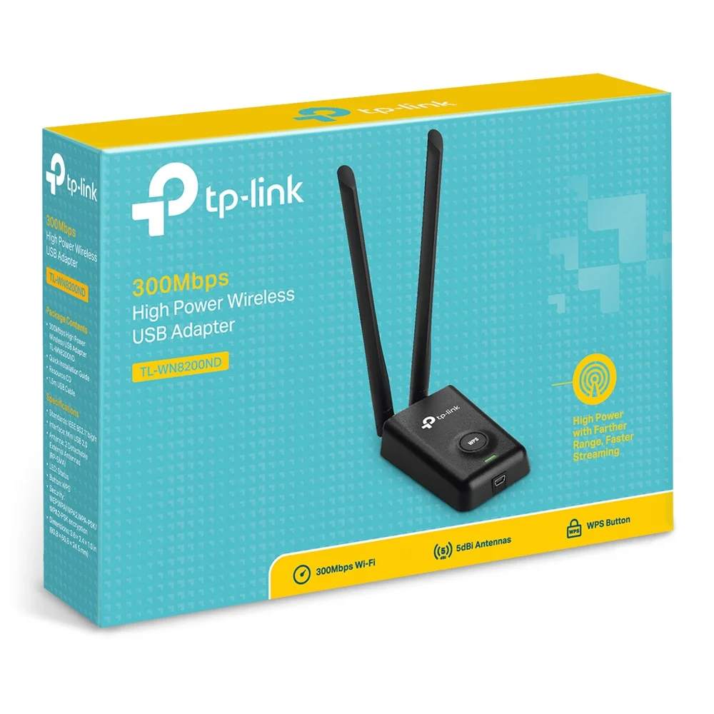 Adaptador Usb - Wifi Tp-Link Tl-Wn8200nd/ 300mbps