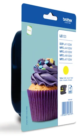 Tinteiro Brother Lc123ybp Amarelo - Mfc-J4410dw/4510dw/4610dw