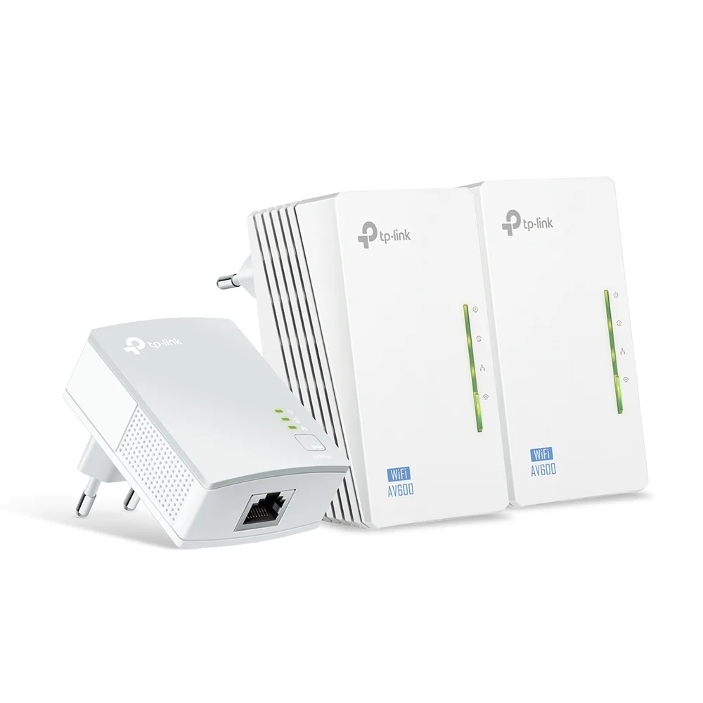 Kit Composto Por Dois Adaptadores Powerline 600mbps com Ap Wireless N300mbps e Duas Portas Rj45 - Tl