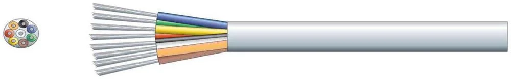 8 Core Alarm Cable Tcca Conductor White 100m