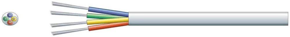 Cabo Alarme/Sinal 7 X 0.2mm 4 Nucleos Branco 100m