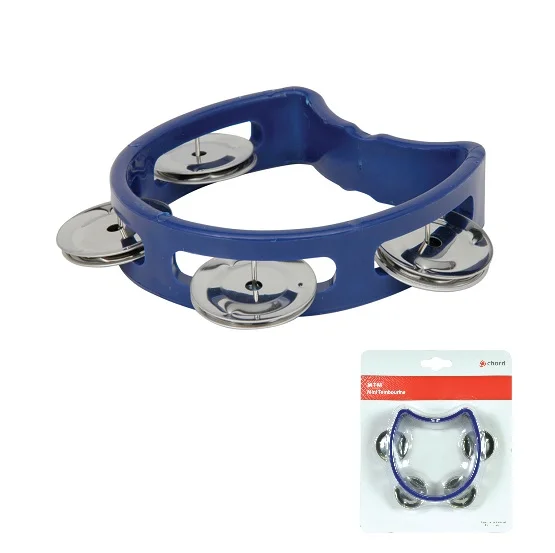Tamborim Mini D Plastico Azul Escuro