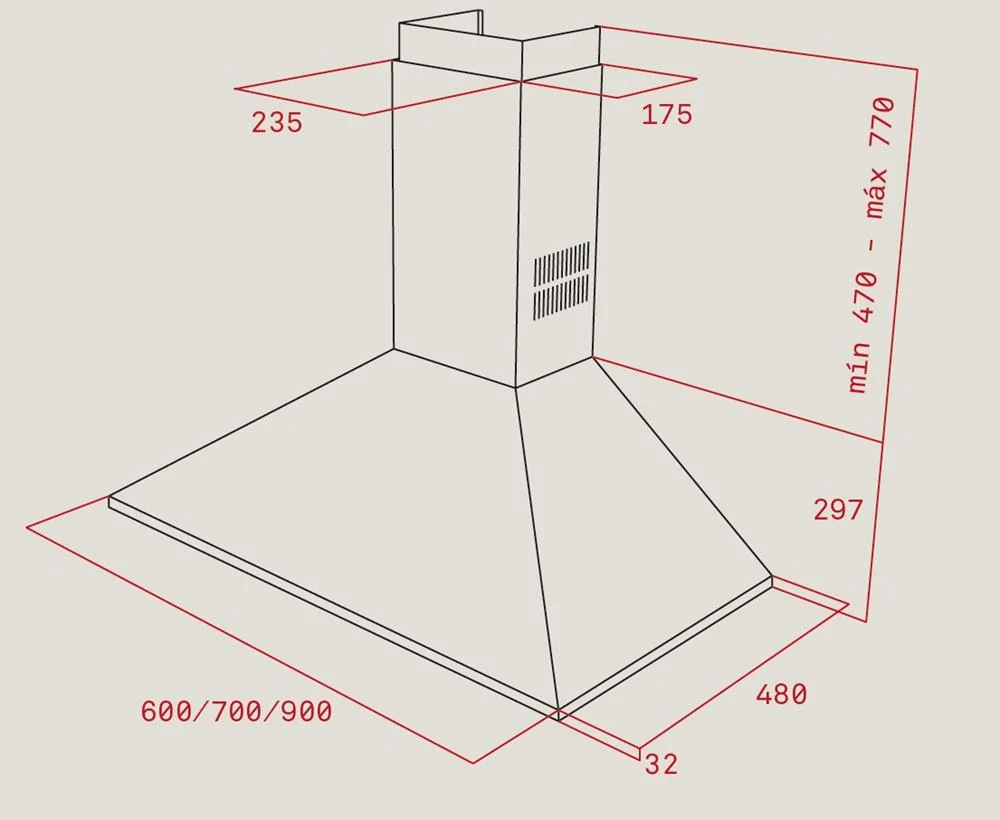 Campana Teka Decor. Dbp-70 Pro Inox