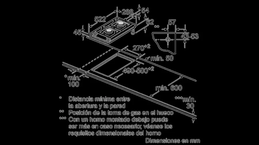 Placa de Gas Balay 3etg632hb (30 Cm) Negro (2 Fog.