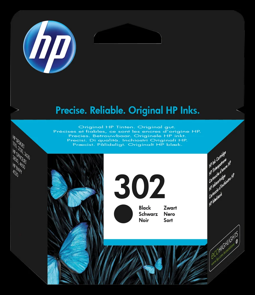 Hp Ink Cart. F6u66ae No. 302 F?r Officejet 3830/3832 Black