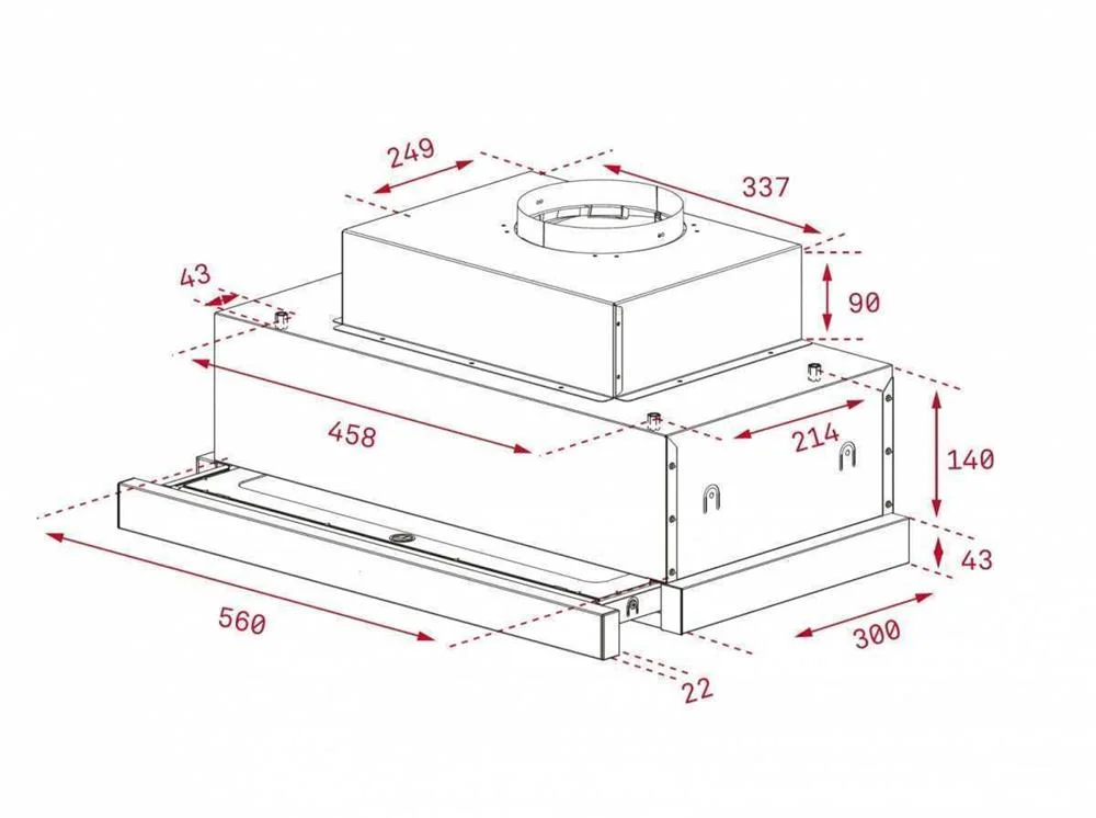 Teka Cnl 6815 Plus Semi Built-In (Pull Out) Stainless Steel 730 M3/H