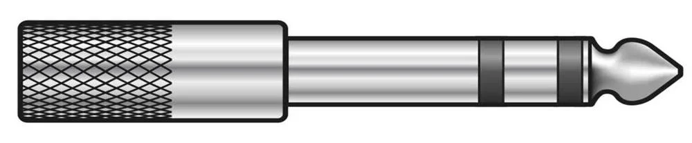 Adaptador Jack 6.3mm Macho Stereo para Jack 3.5mm