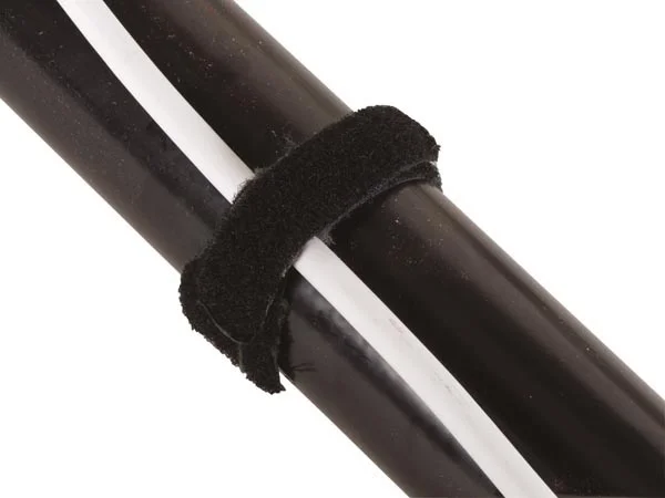 Fita para Cabo C/Gancho+Loop Preto 12.5x300mm 10pc