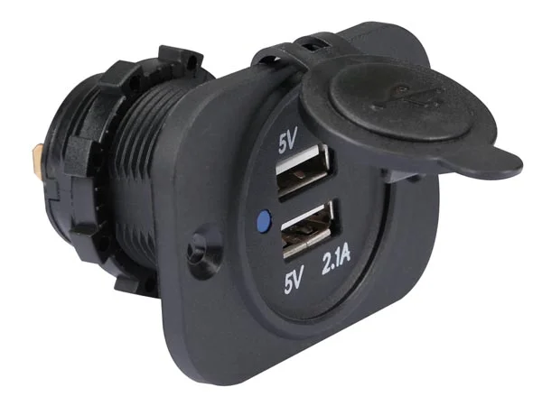 Tomada Usb de Embutir (12-24 Vdc In, 5 V Out)