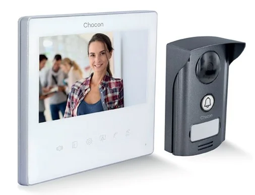 Video Porteiro 7" Design - 2 Fios - Branco