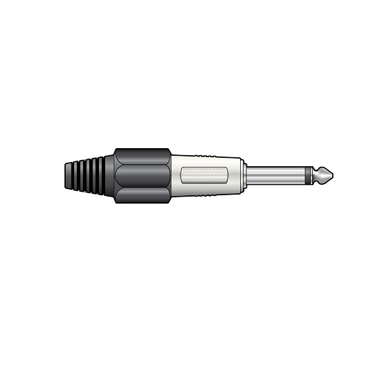 Ficha Jack 6.3mm Metalica C/Banda Id e Protetor