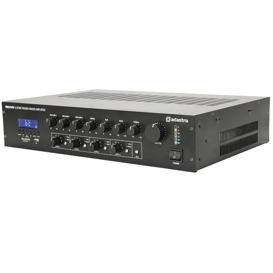 Amplificador 240w Linea 100v 4 Zonas
