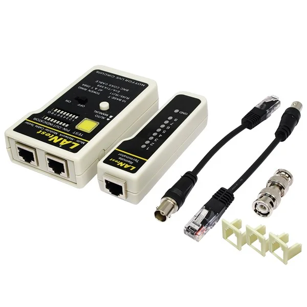 Logilink Kabeltester Netzwerk Rj45/Rj11/Rj12& Bnc Stecker