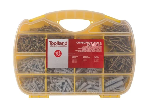 Conjunto de Parafusos & Buchas para Aglomerado - 632 Unidades