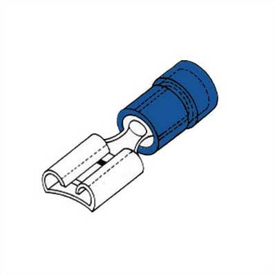 Conector F&ecirc;mea 4.8mm Azul