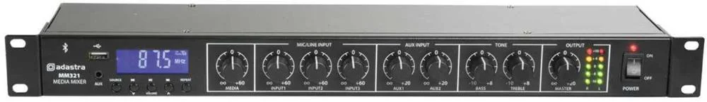 Mm321 Rack Mixer + Bt/Usb/Fm Player