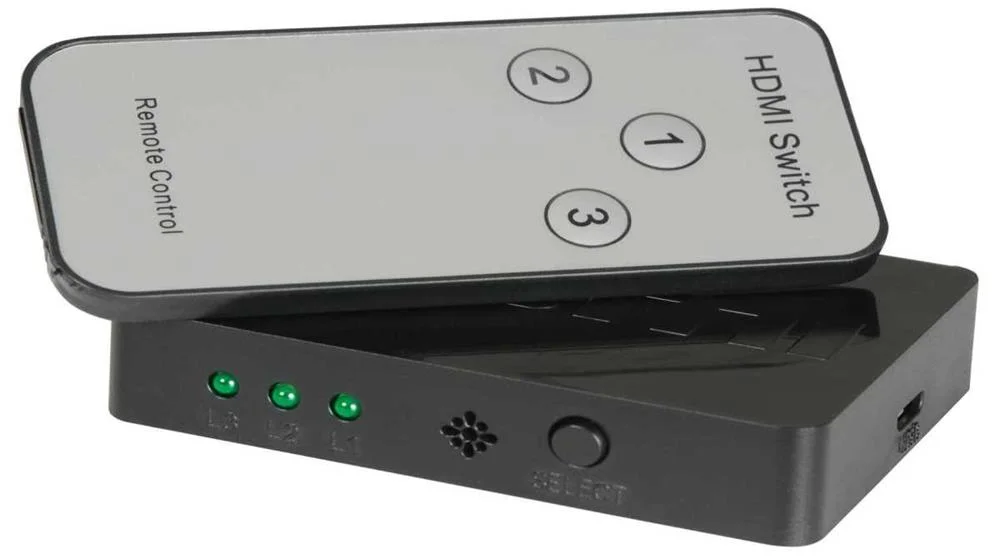Mini Switch Hdmi 3x1 Con Control Remoto Ir