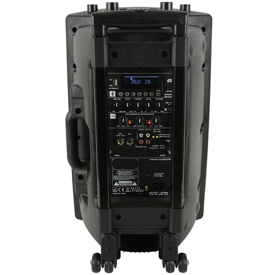Sistema Pa Portatil 12' Uhf/Usb/Sd/Fm Y Bluet.
