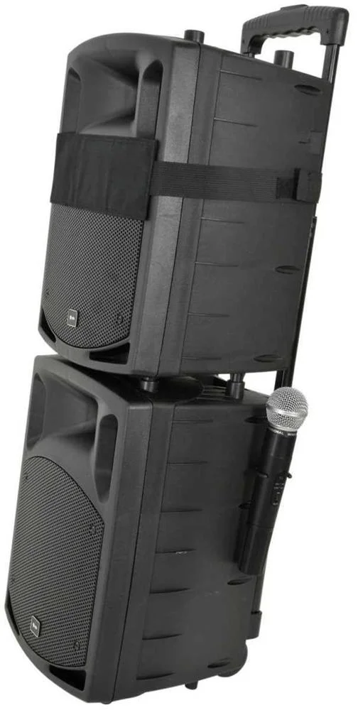 Sistema Pa Portatil C/Micros Uhf Bluetooth Y Dvd