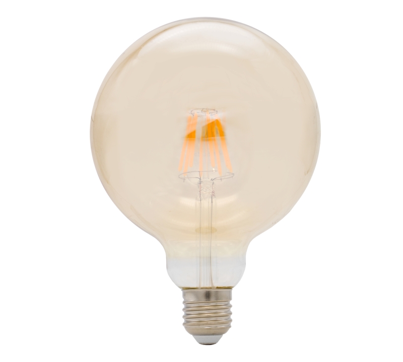 L&acirc;mpada de Filamento LED E27 G125 8w 2500k