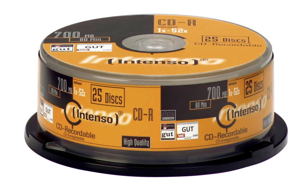 Cd-R  Intenso 700mb  25pcs Cake Box 52x