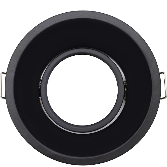 Aro Movel Redondo 90&ordm; Aluminio Gu10 Preto 92x60