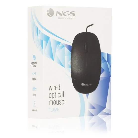 Rato Óptico Ngs Flame Preto